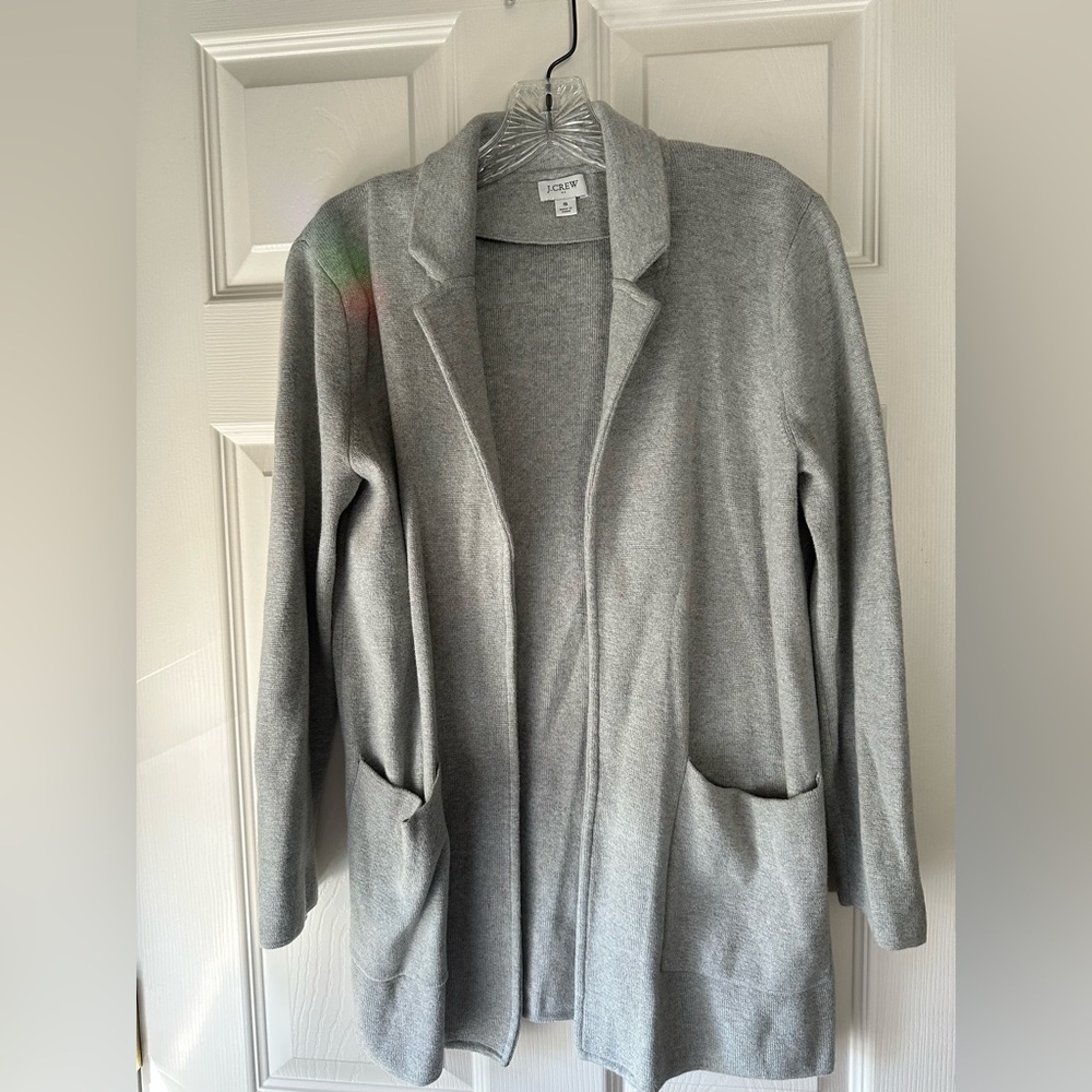 J. Crew sweater blazer, grey. Small